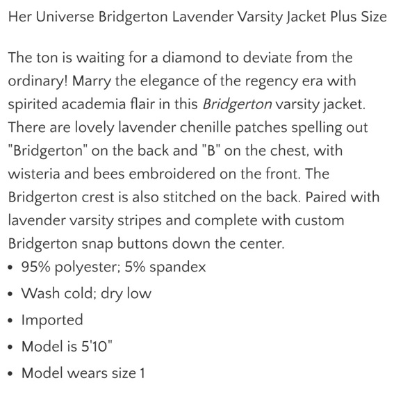 Her Universe Bridgerton Jacket - sold out - Picture 5 of 6